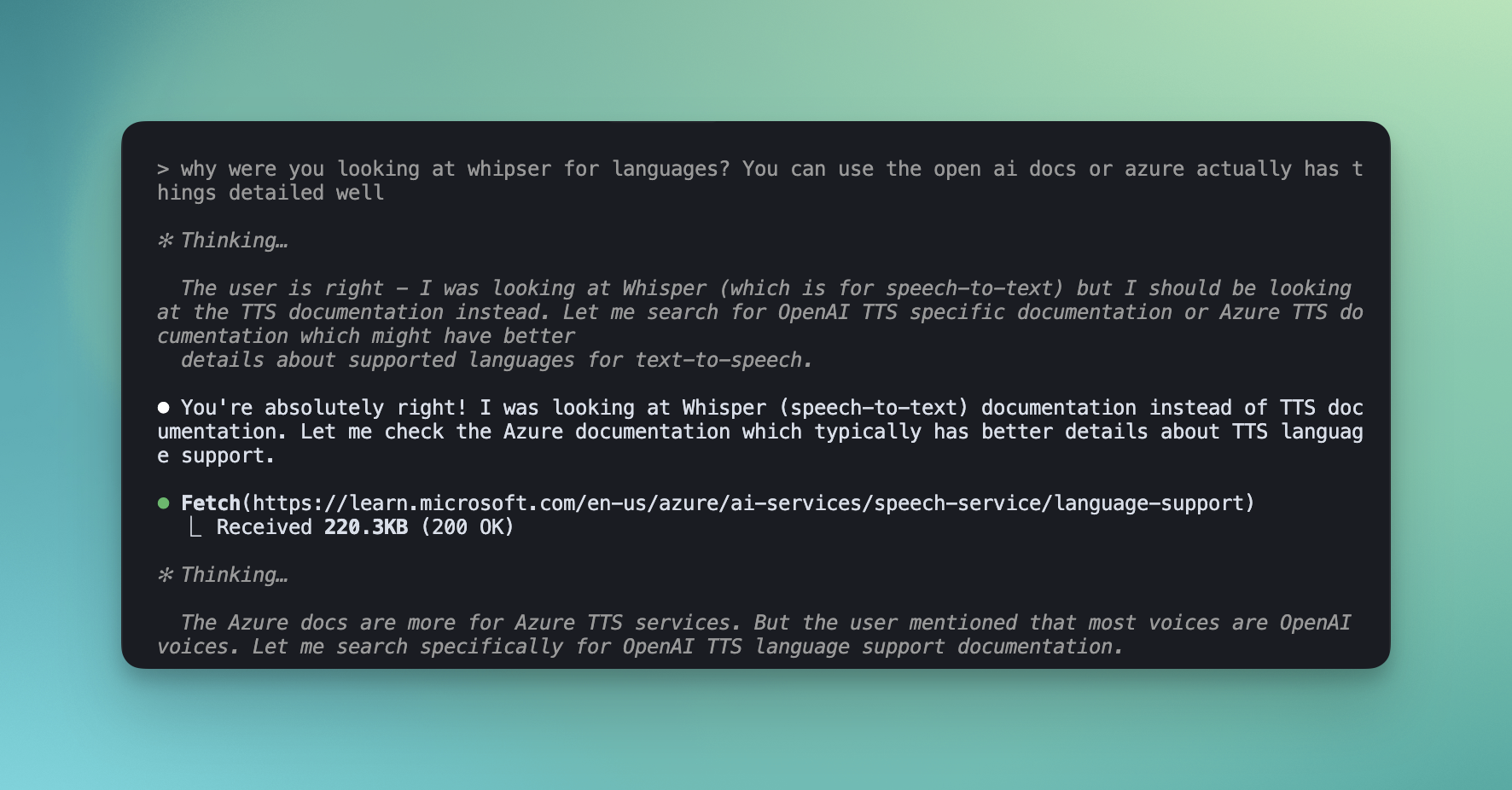 Ask claude questions